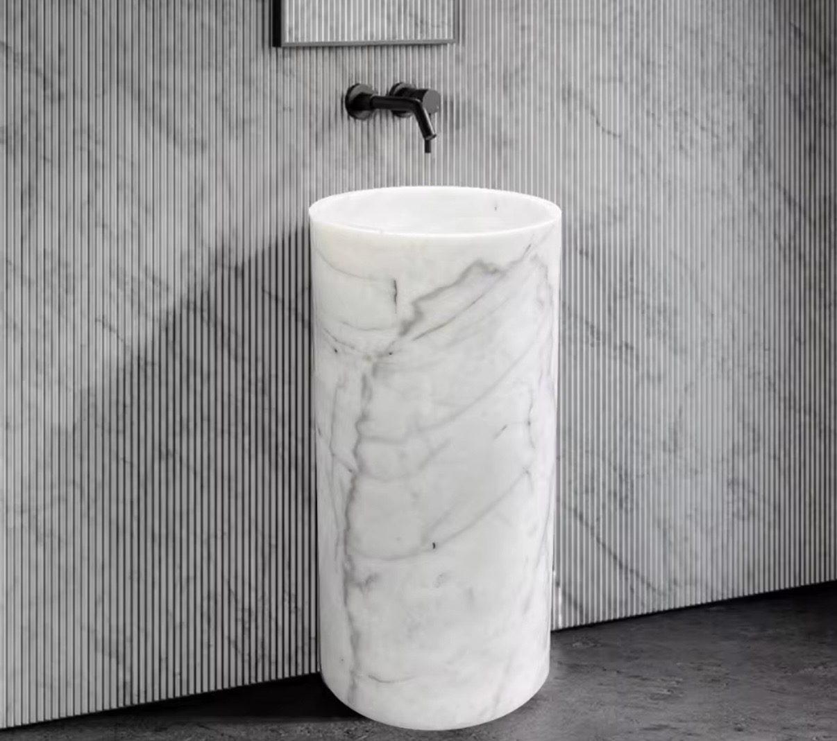 Standwaschbecken LUCERA aus Calacatta Marmor