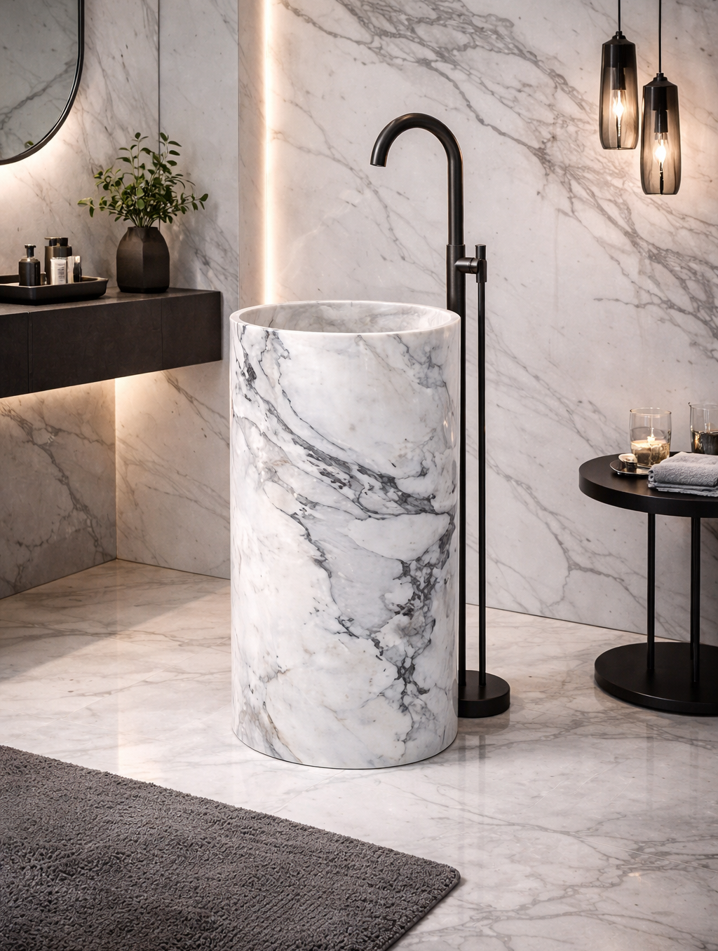 Standwaschbecken STATUA aus Marmor