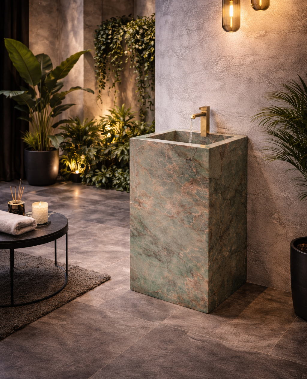 Standwaschbecken VERDARA aus hochwertigem Porzellan