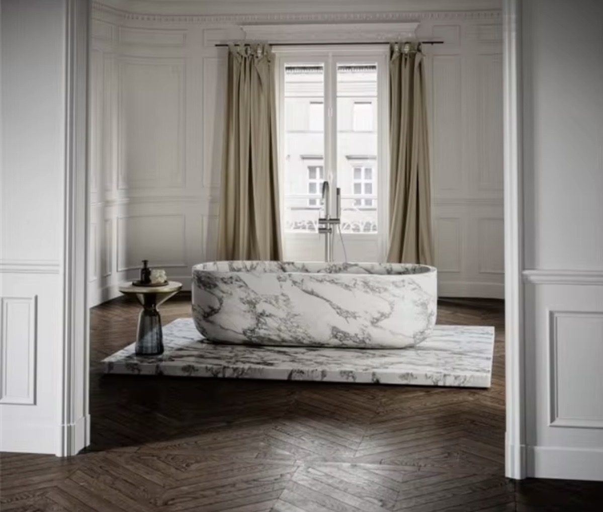 Carrara Marble Bathtub 1700 (Variante)