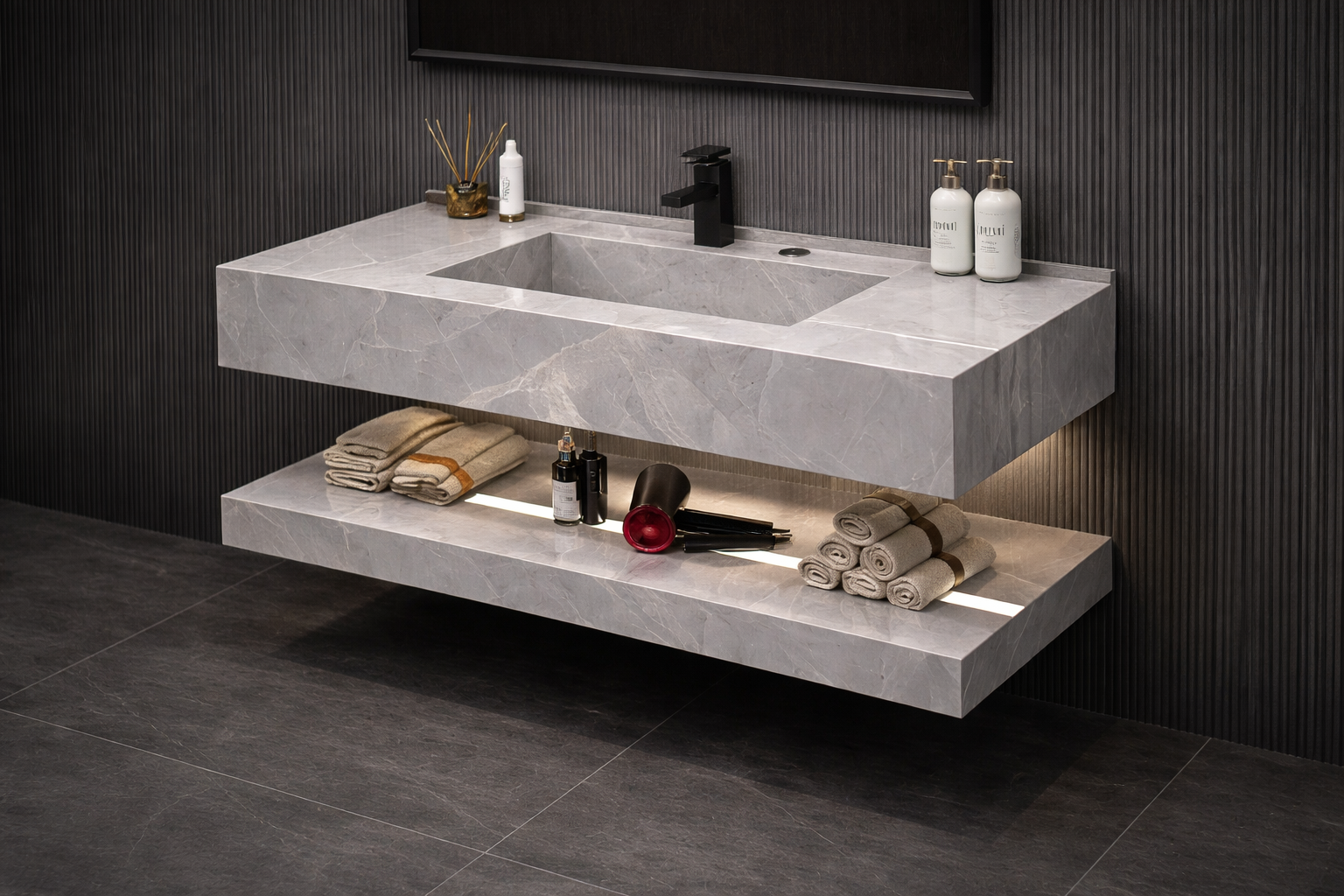 Wandwaschbecken LUNARA aus Marmor