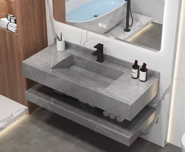 Wandwaschbecken PIETRA LINEA aus Sinterstein